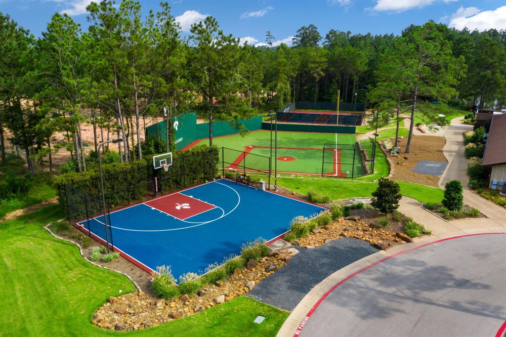 Lighted sport courts include basketball, baseball & tennis!