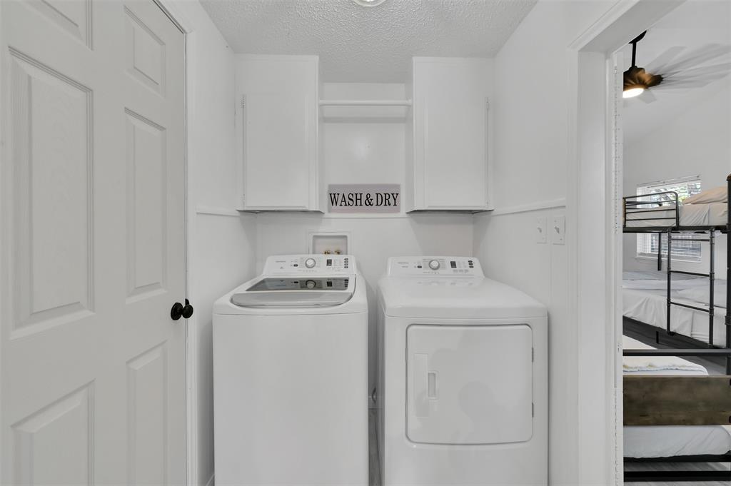 Laundry space with washer and dryer included