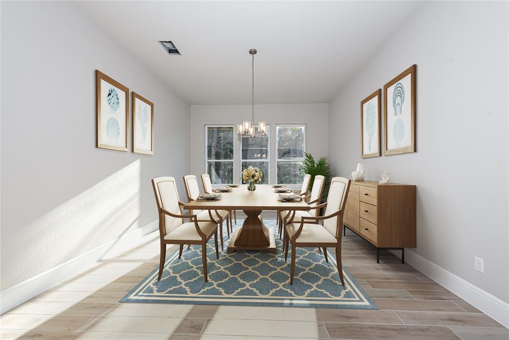 Virtual staged dining area