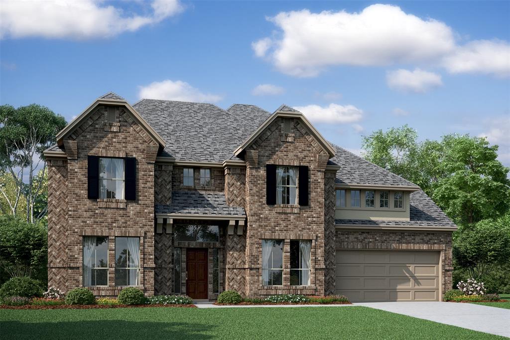 Stunning Lauren home design by K. Hovnanian® Homes with elevation D in beautiful Waterstone on Lake Conroe. (*Artist rendering for illustrative purposes only).