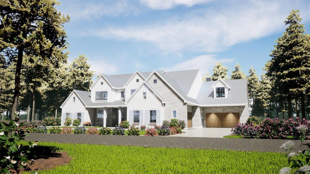 This brand-new estate is located within Bluejack National, the first Tiger Woods-designed golf course in the U.S. and the #1 residential golf community in Texas. Rendering, materials subject to change.