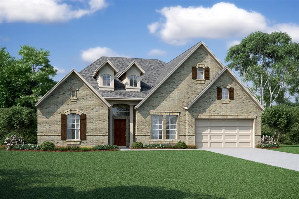 Stunning Margaret home design by K. Hovnanian® Homes with elevation D in beautiful Waterstone on Lake Conroe. (*Artist rendering for illustrative purposes only).