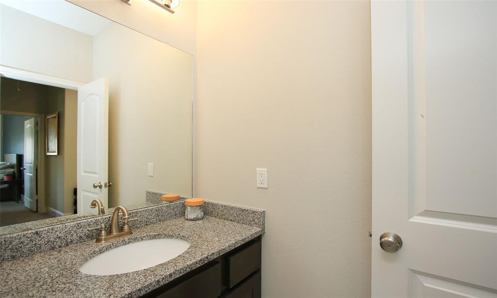 Shared Full Bathroom Upstairs With Separate Vanities For Each Bedroom